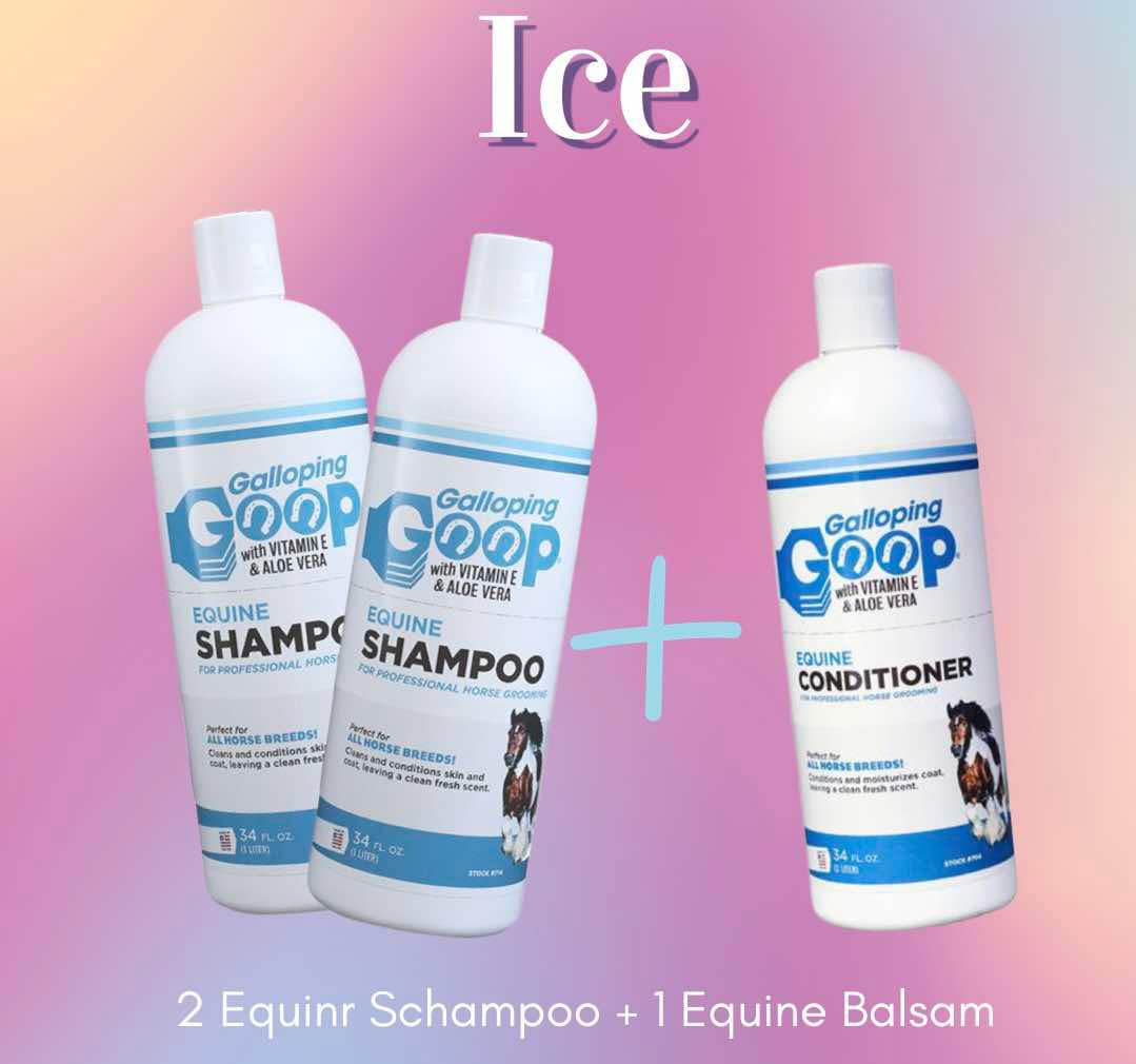 Galloping Goop "ICE" - 2 Equine schampo + 1 Equine Balsam